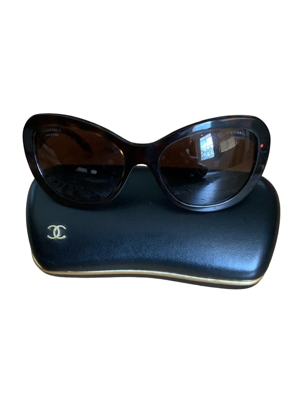 CHANEL brown tortoise